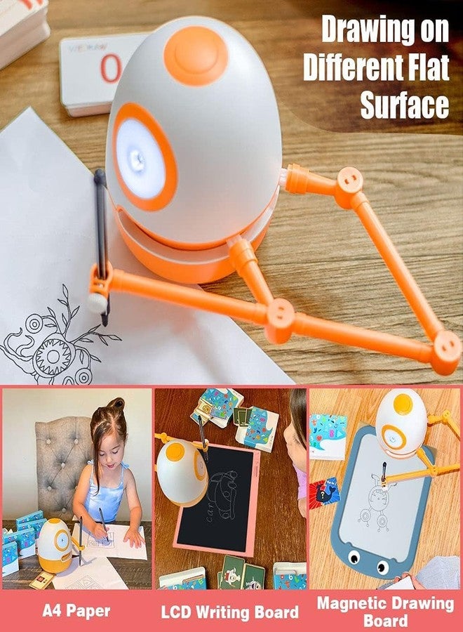 Drumstone (𝗦𝗽𝗲𝗰𝗶𝗮𝗹 𝟭𝟬 𝗬𝗲𝗮𝗿𝘀 𝗪𝗮𝗿𝗿𝗮𝗻𝘁𝘆) Smart Drawing Robot for Kids - Learn Writing, Spelling & Math | Interactive Tracing & Creativity Toy | Fun Early Education Gift for Learning - Image 2